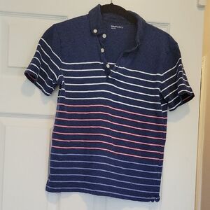 GapKids Blue Polo with White and Red Stripes, EUC, Size L (10)